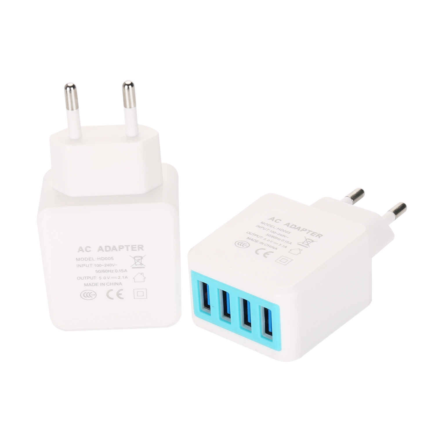 4 Ports USB Home Charger  2.1A 